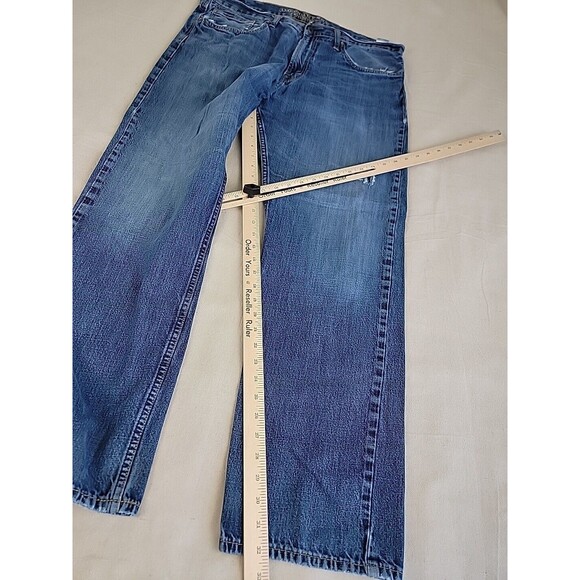 American Eagle Outfitters Jeans Mens 39x32 Baggy Straight High Rise Distressed - Picture 2 of 16